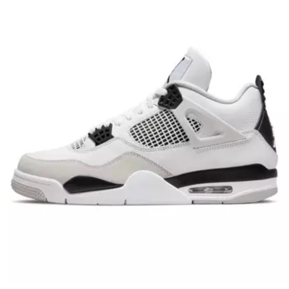 AIR JORDON 4 RETRO Military Black and White Neutral Grey 12 - Picture 4 of 9